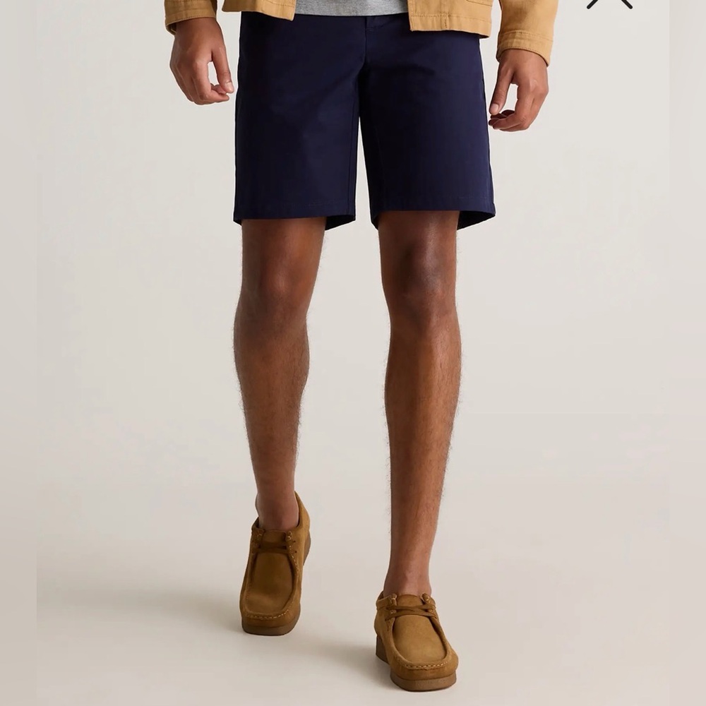 Quince Men's Deep Blue Organic Cotton Chino  Shorts Men’s size 34